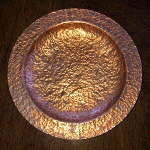 Vintage hammered copper mid century tray